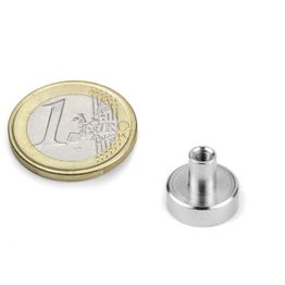 TCN-13 Pot magnet Ø 13 mm with screw socket, holds approx. 5 kg, thread M3