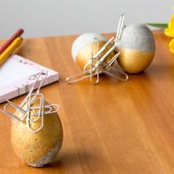 Cement eggs with magnetic appeal