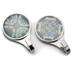 LIV-70, Magnetic hook Azulejos, magnetic hooks with tile pattern, set of 2