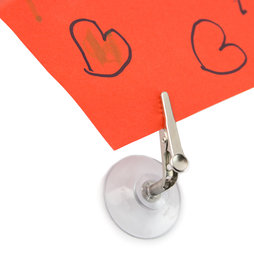 M-64, Suction cup card holder, with crocodile clip, not magnetic!