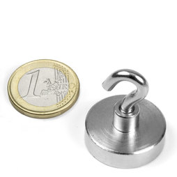 FTN-25, Hook magnet, Ø 25 mm, Thread M4, strength approx. 18 kg