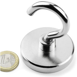 FTN-50, Hook magnet Ø 50 mm, thread M8, strength approx. 75 kg