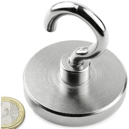 FTN-63, Hook magnet Ø 63 mm, thread M8, strength approx. 110 kg