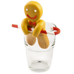 M-72, Tea infuser Gingerbread Man, silicone tea infuser, non-magnetic!