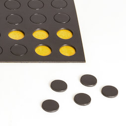 MS-TAKKI-04, Magnetic circles 10 mm, self-adhesive magnetic circles, 60 circles per sheet