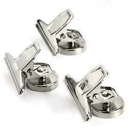 M-86, Letter clamp magnetic, silver, made of metal, set of 3