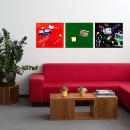 GMBB-4550, Glass memo board square, 45 x 50 cm, in different colours