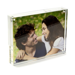 FRM-02, Picture frame 15 x 11${dec}5 cm, with magnetic catch, made of transparent acrylic glass, for portrait or landscape format